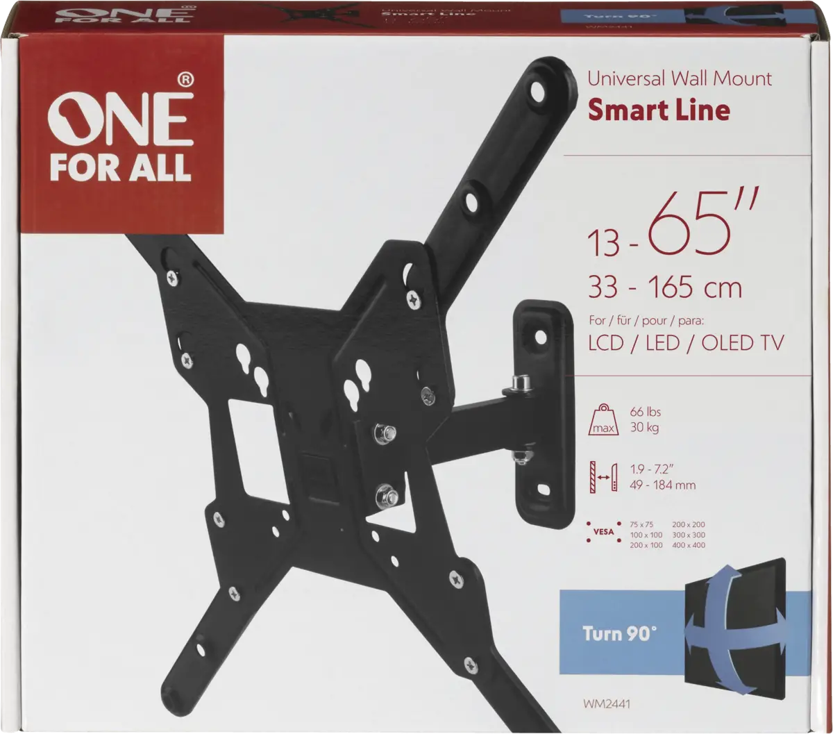 WM2441 55 TV muurbeugel Smart TURN 90