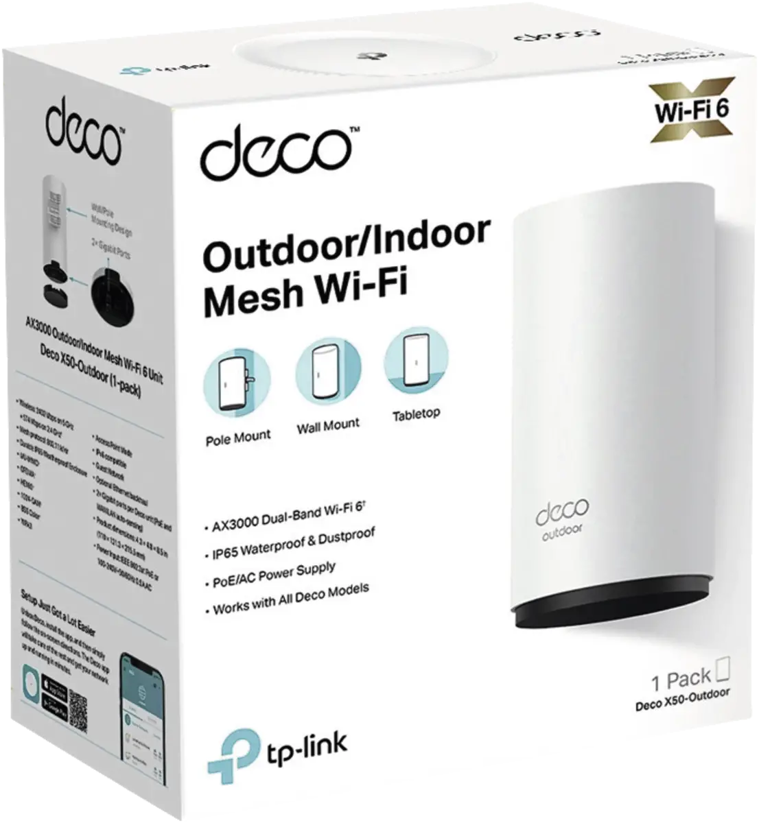 DECOX50OUTDOOR1P Mesh-WiFi Dual-band