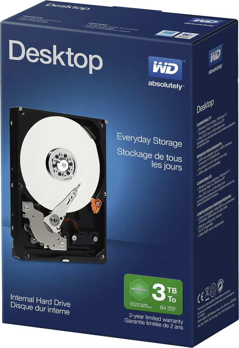 WD Blue Desktop 3TB Retail Kit