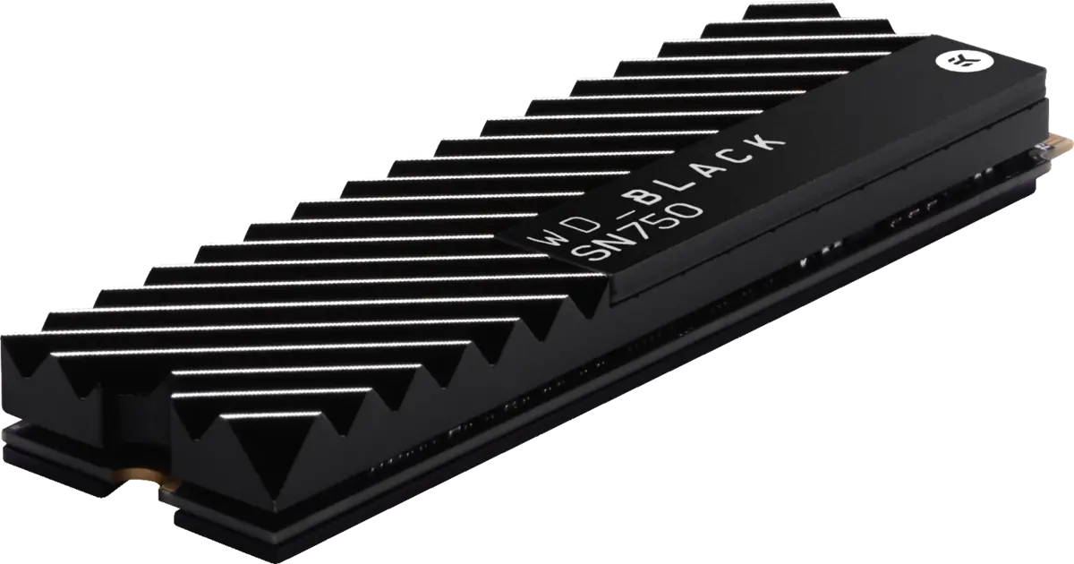 WD BLACK SN750 NVMe SSD 500GB with HEATSINK