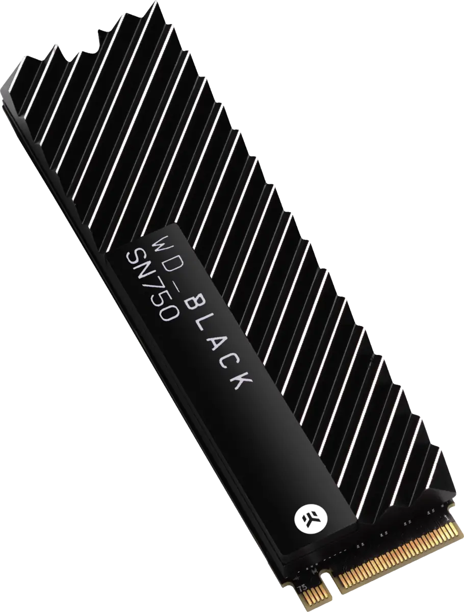 WD BLACK SN750 NVMe SSD 500GB with HEATSINK