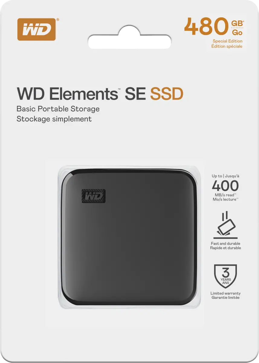 WD Elements SE 480GB Portable SSD