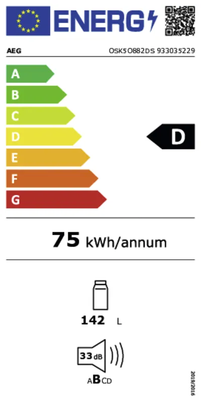 AEG OSK5O882DS energielabel