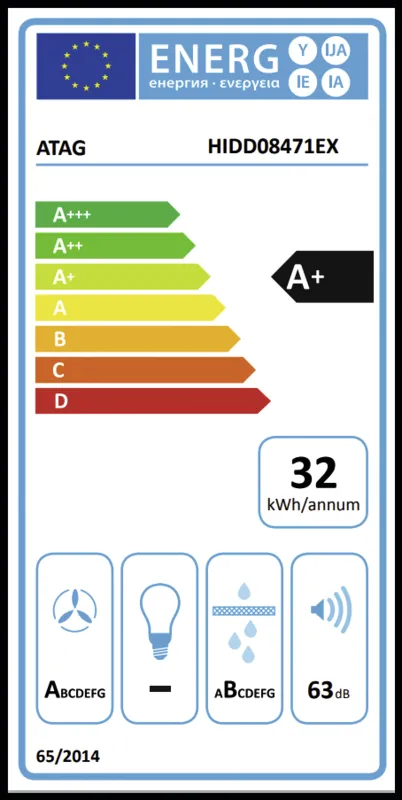ATAG HIDD08471EX energielabel