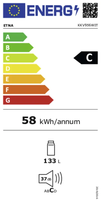 Etna KKV956WIT energielabel