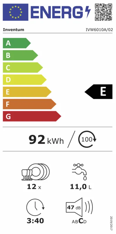 Inventum IVW6010A energielabel