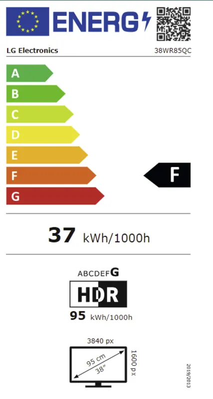 LG 38WR85QC-W energielabel