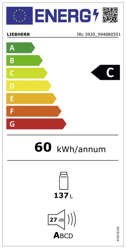Liebherr IRc 3920-62 energielabel
