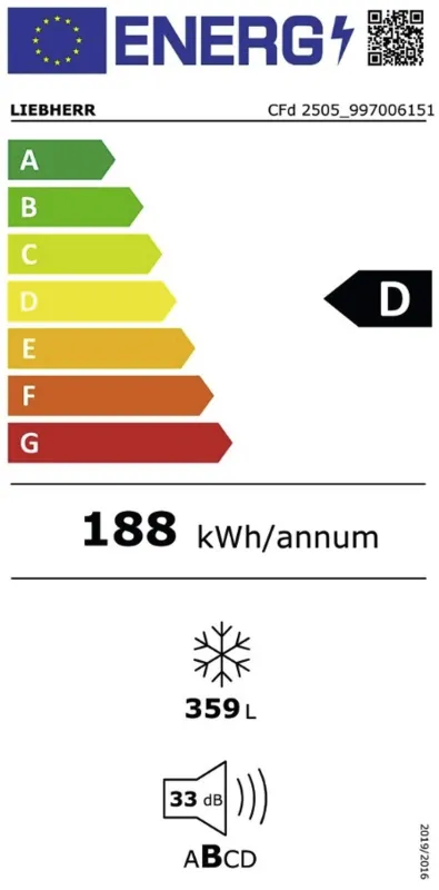 Liebherr CFd 2505-26 energielabel