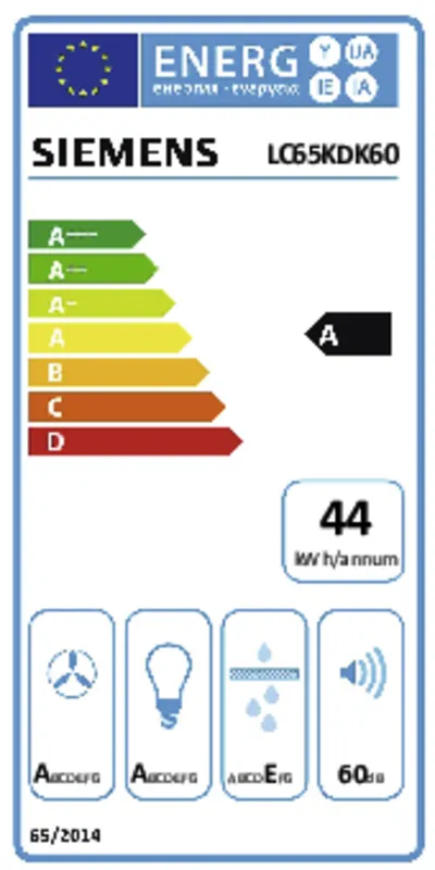 Siemens LC65KDK60 energielabel