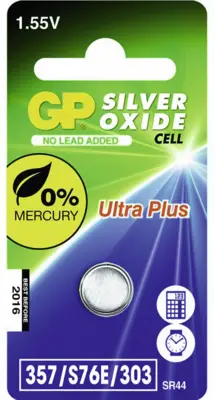 GP Battery GP KNOOPCEL ZILV. D357/SR44