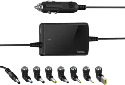 Hama 200008 auto-notebook-netadapter Slim & Light, 15-19V/70W