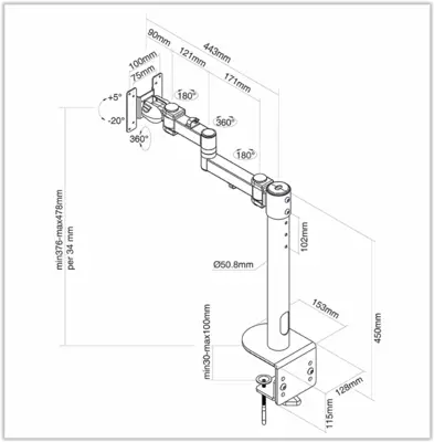 FPMA-D960BLACKPLUS flat screen desk mount